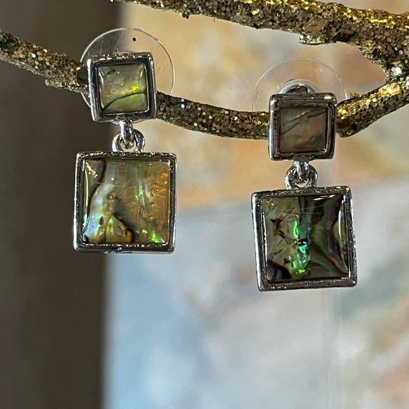 Abalone Handmade Dangle Earrings - Picture 3 of 5
